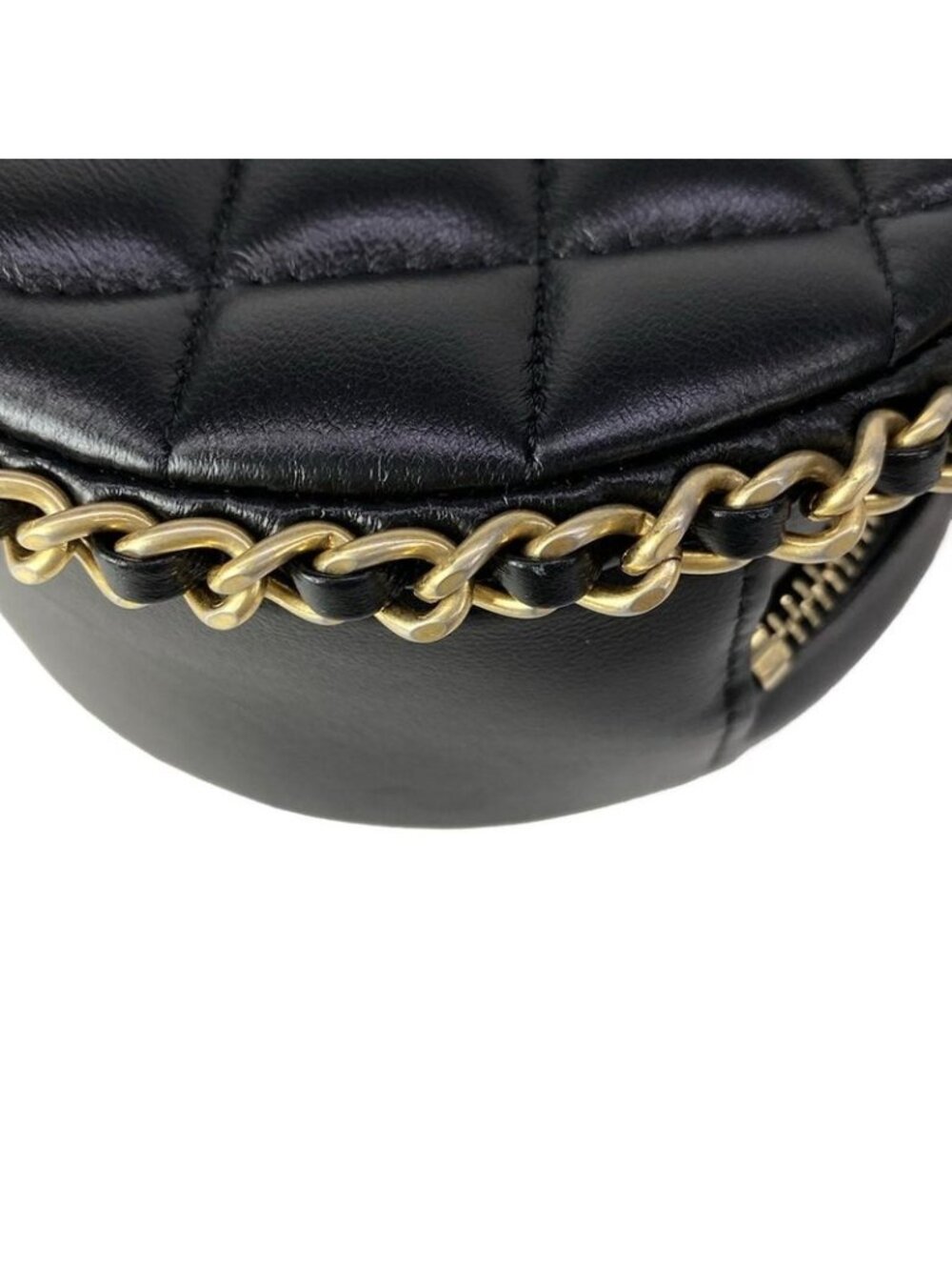 Chanel Shoulder Bag Classic Chain Clutch Quilted Black Vintage Gigold Lambskin - Picture 7 of 16